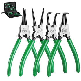 SK snap ring pliers 7-inch straight internal jaw for precise installation in tight spaces.
