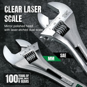 SK wrench set with 10-inch opening for hard-to-reach fasteners