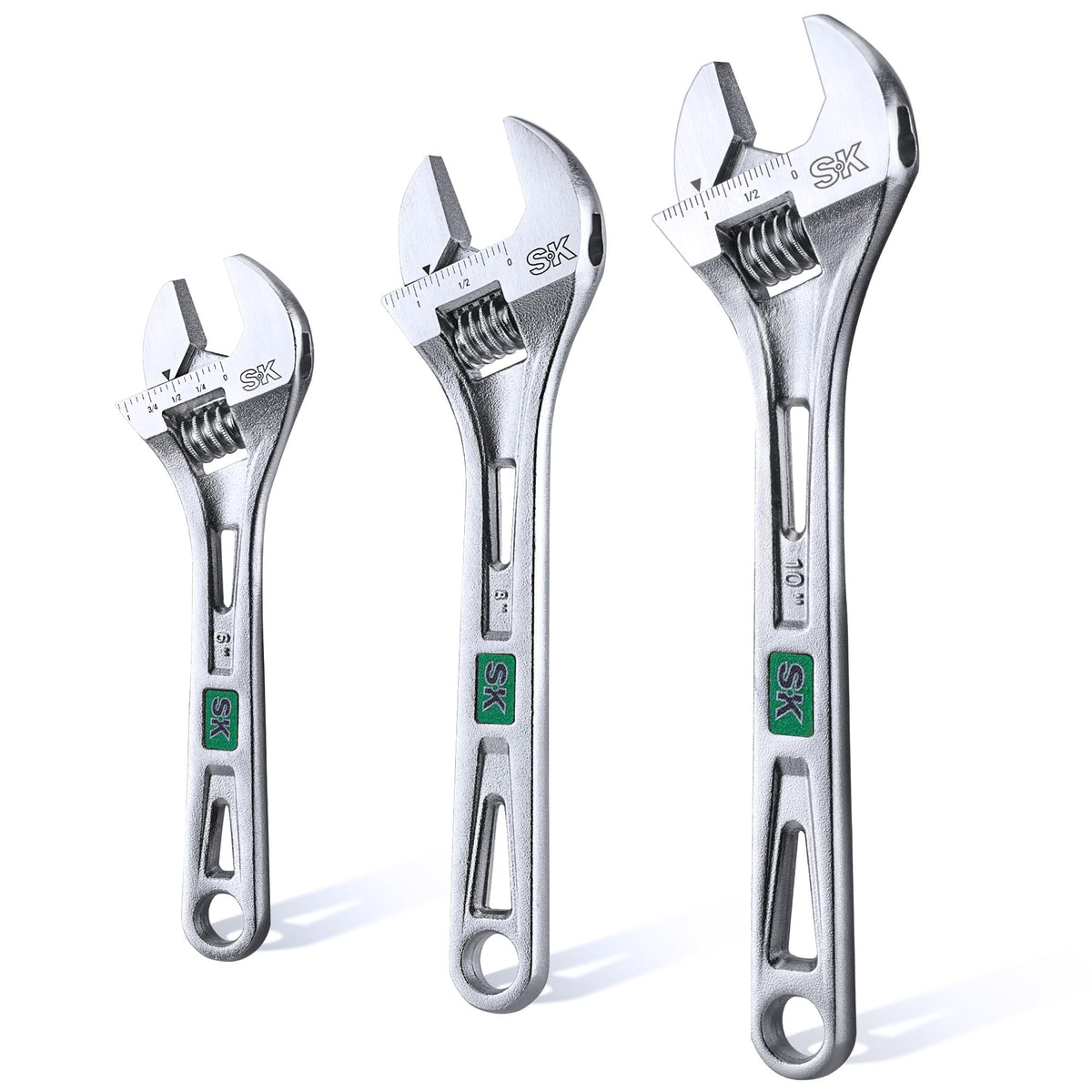 SK wrench set with 6-inch opening for small fasteners and precise grip