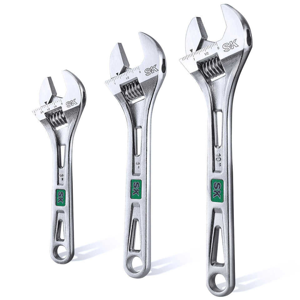 SK wrench set with 6-inch opening for small fasteners and precise grip