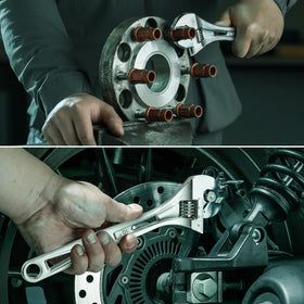 Polished surface on SK wrenches wipes clean grease quickly