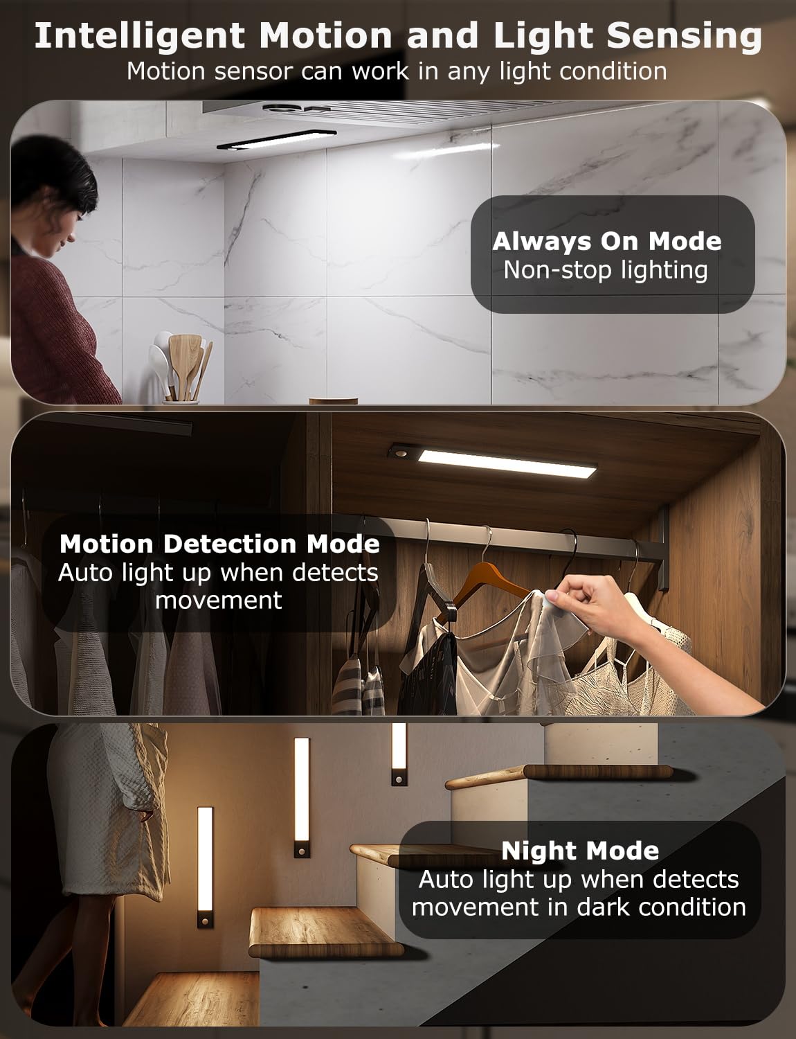 Skairipa 3-color temp LED under cabinet for customized ambience