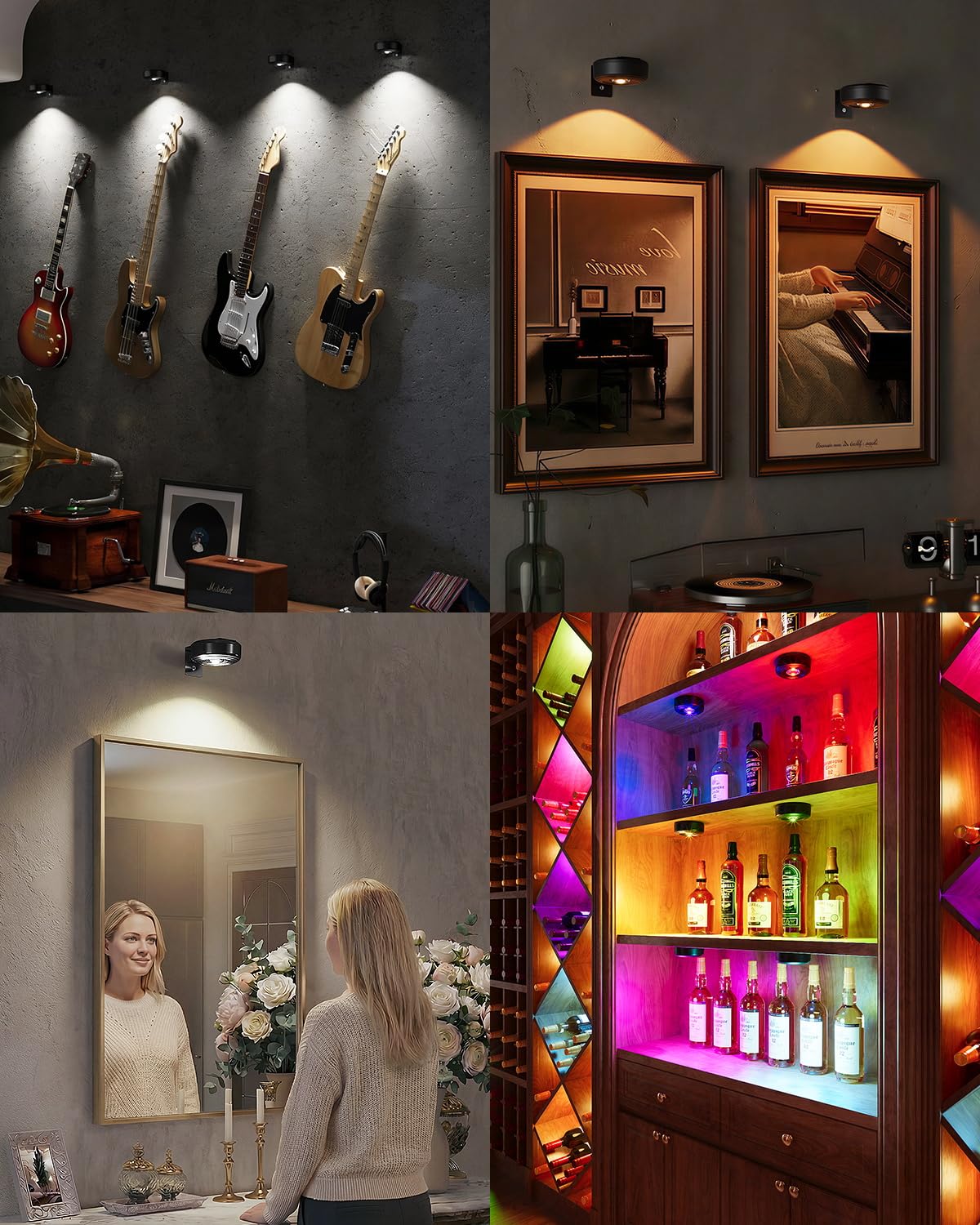 Skairipa three-pack display light set for cohesive gallery walls