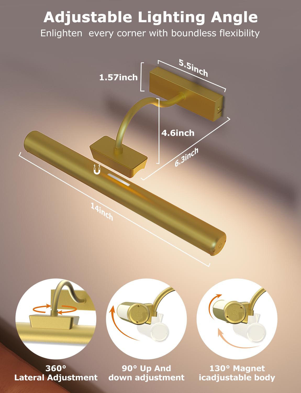 Skairipa dimming options with three colors and adjustable brightness