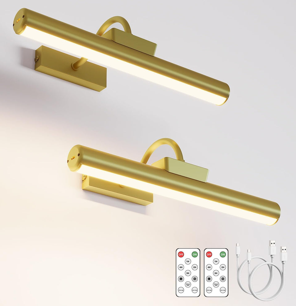 Skairipa 13in gold picture light front view brightening artwork
