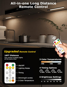 Skairipa wireless under-counter light with magnet attachment for easy placement