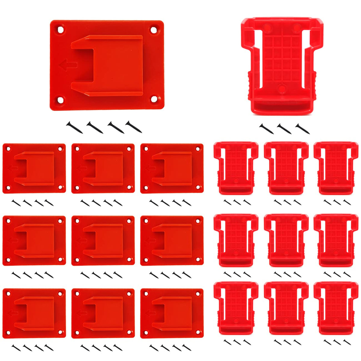 SKCMOX tool holder mounted on shelf for easy Milwaukee M18 tool access.