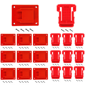 SKCMOX tool holder mounted on shelf for easy Milwaukee M18 tool access.
