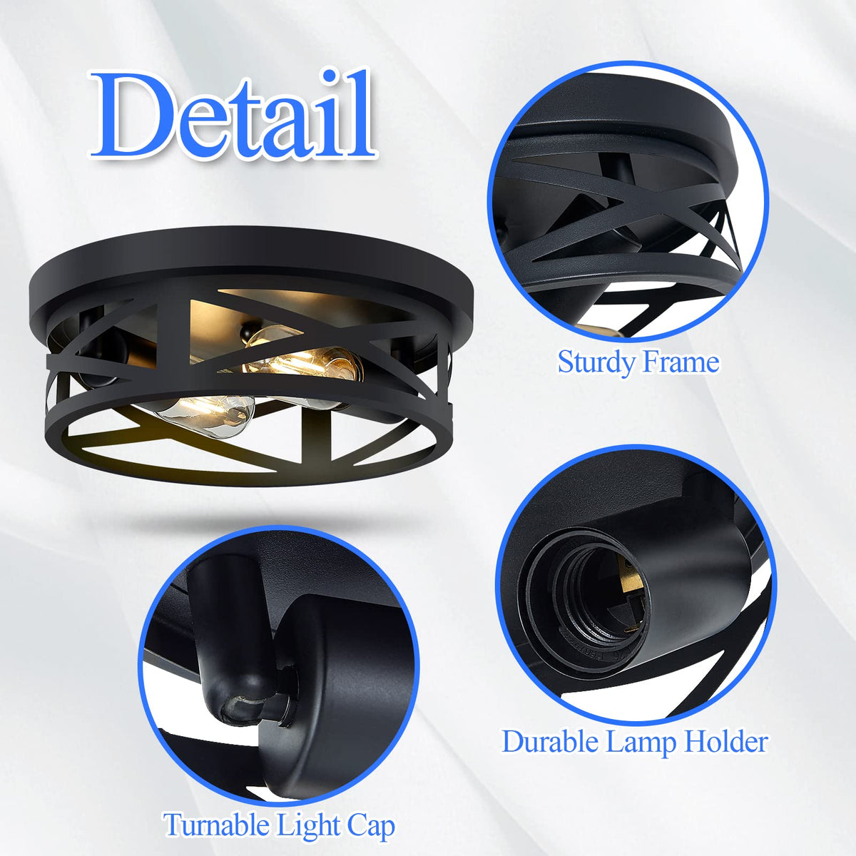 SKEJAO dimmable 2-light fixture in black for mood control.