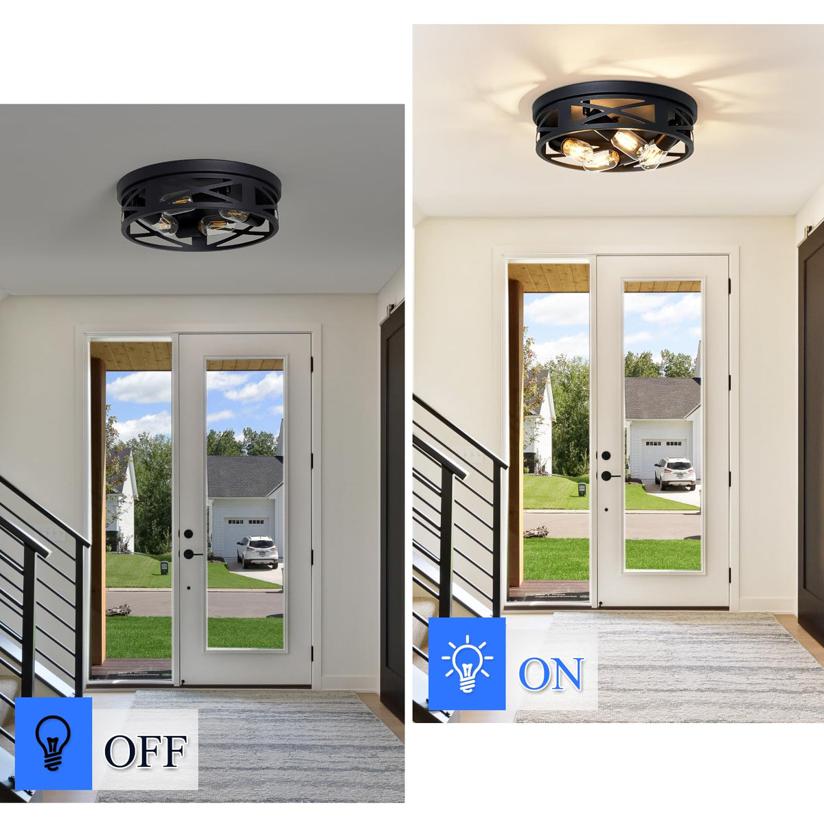 SKEJAO stylish ceiling mount for kitchens and hallways.