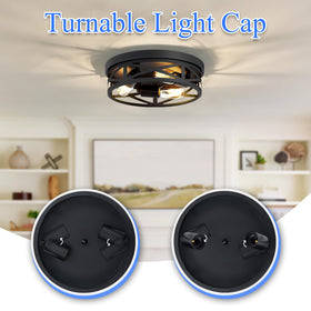 SKEJAO kitchen flush-mount light compatible with E26 bulbs