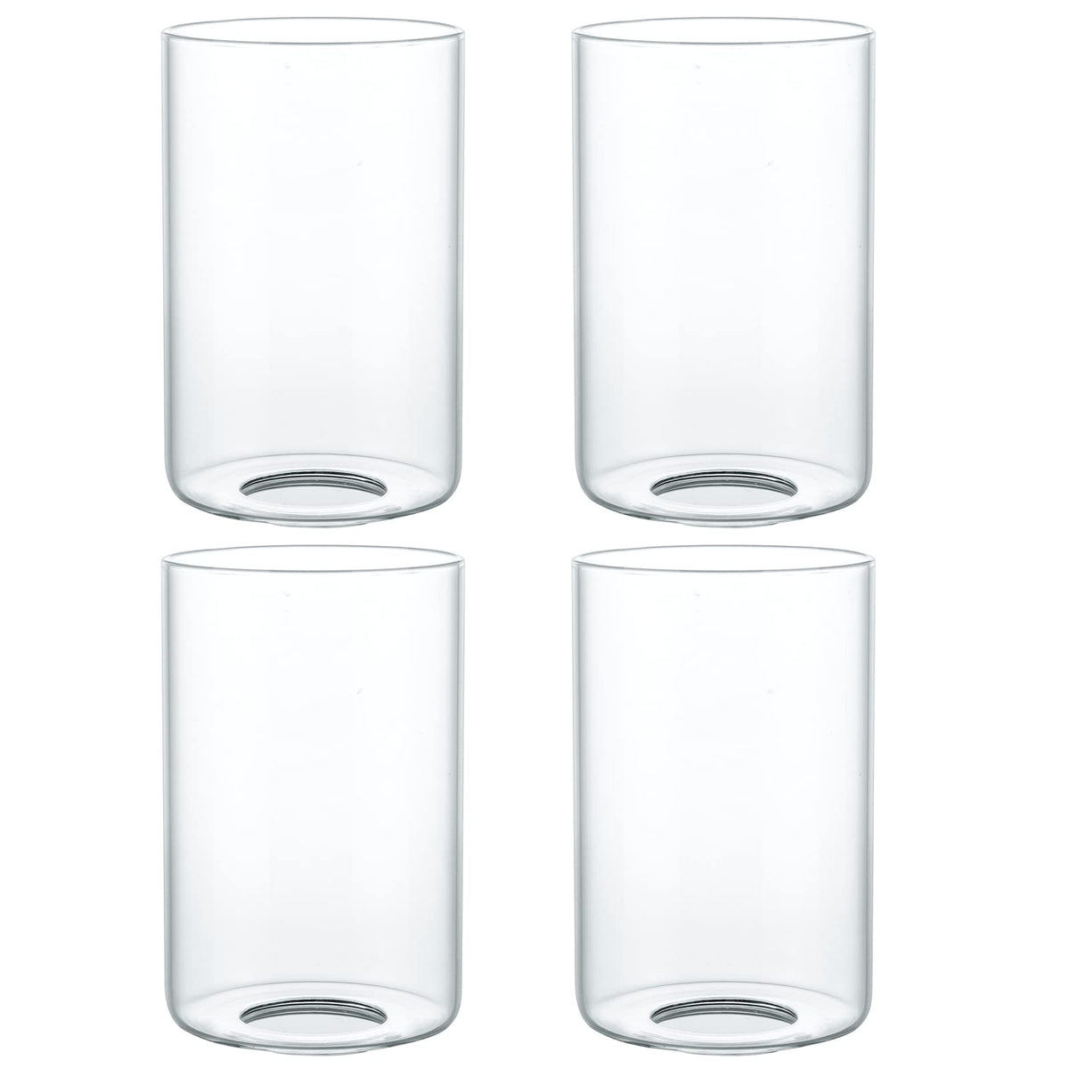 Skelang clear lip-less glass lamp shade with cylindrical design for diffuse light