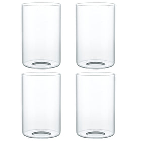 Skelang clear lip-less glass lamp shade with cylindrical design for diffuse light