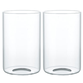 Skelang clear lip-less glass shade, cylindrical design for chandeliers (pack of 2).