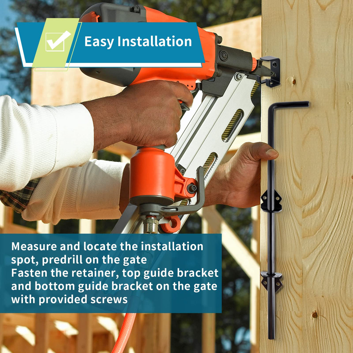 Skelang gate wind stability helps keep the gate in place