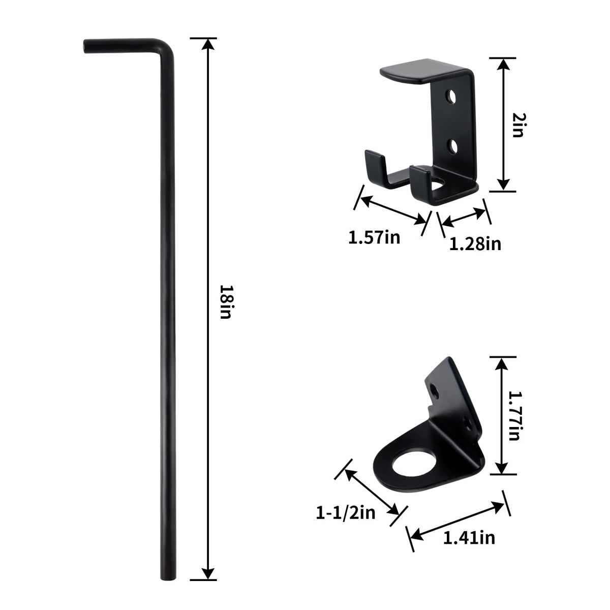 Skelang included brackets and screws for quick, easy installation