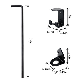 Skelang included brackets and screws for quick, easy installation