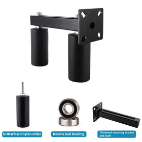 Skelang 6-inch roller and 4x4-inch bracket demonstrate compact, strong assembly.