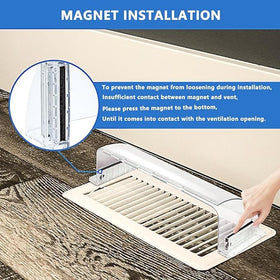 SKSFLY transparent vent deflector on floor vent blends with decor.