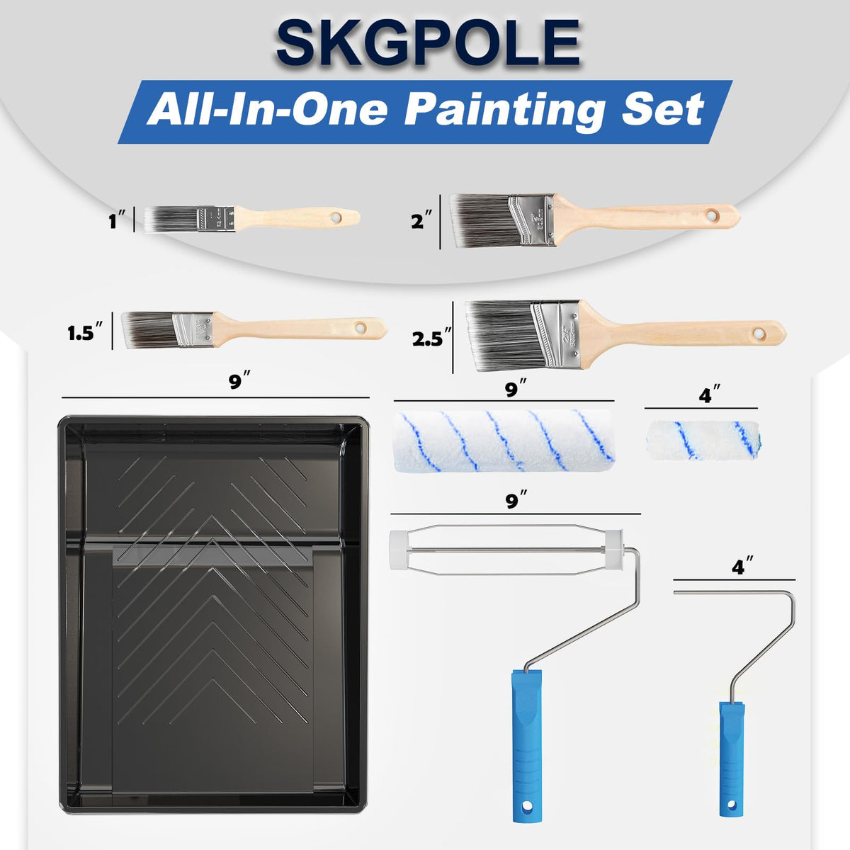 SKGPOLE small roller covers for detail work and smooth finish.