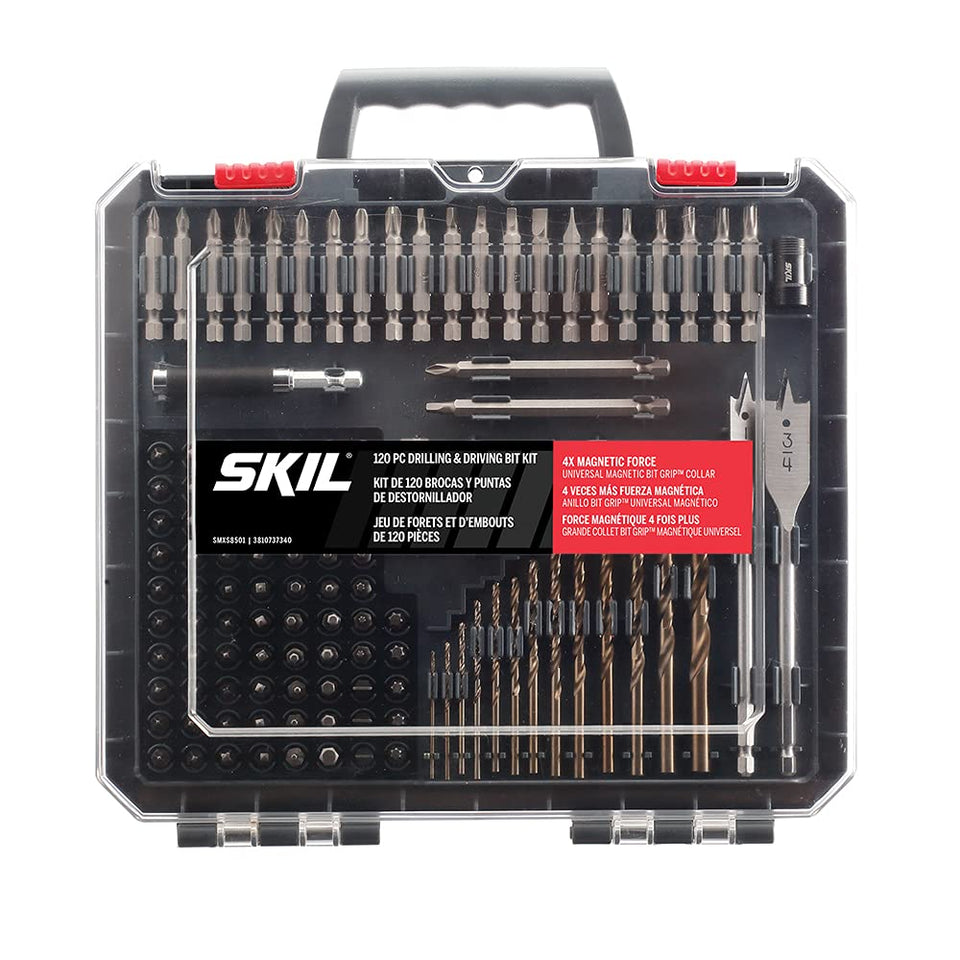 SKIL 120pc bit set with carrying case for quick access