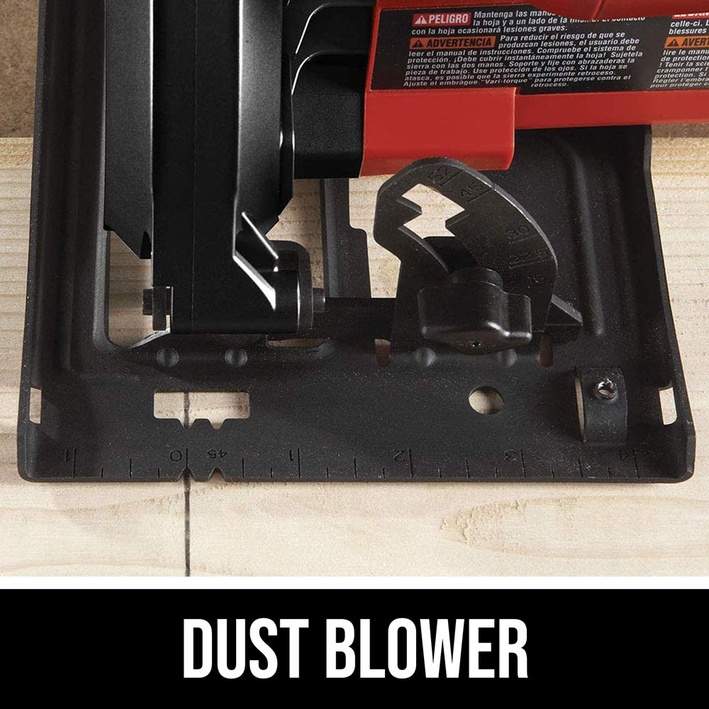 Skil 5080-01 circular saw dust blower keeps line of cut clear