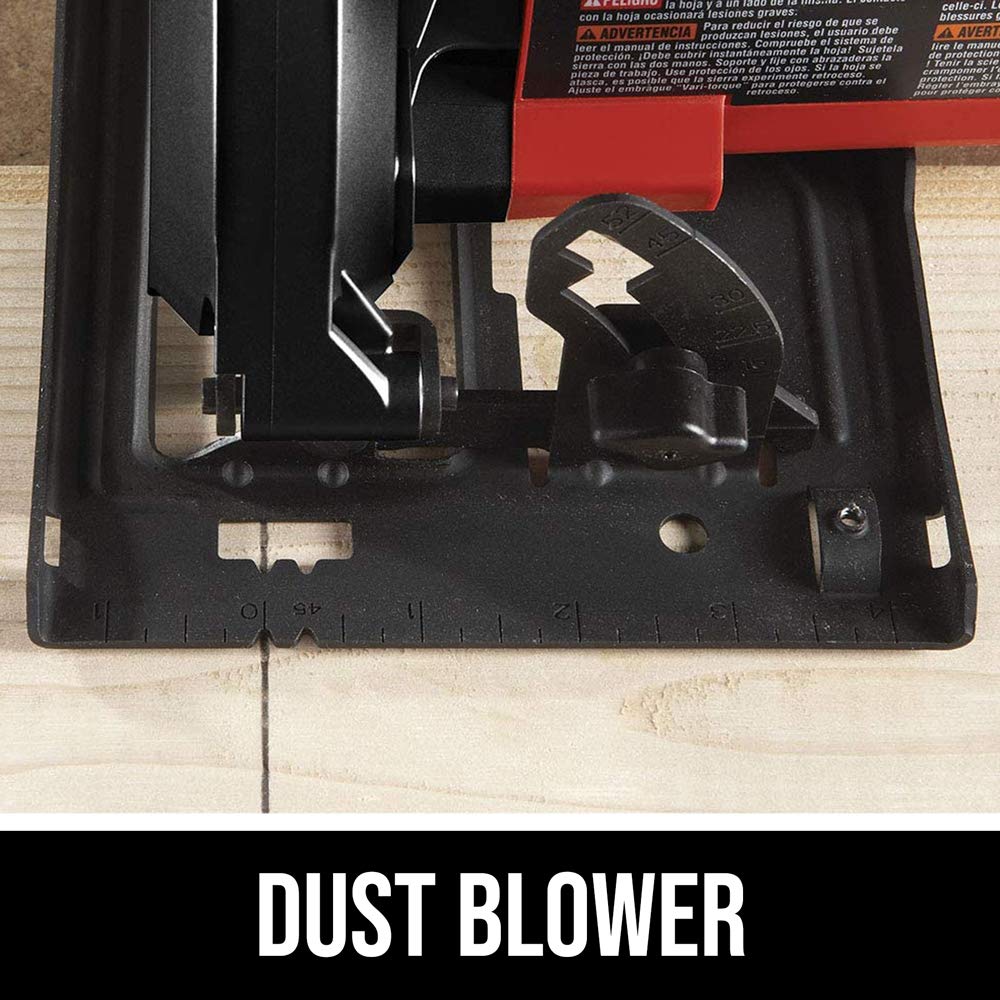 SKIL 5180 includes a 20-tooth carbide blade for clean cuts.