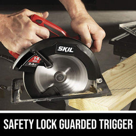 SKIL 5180 spindle lock enables quick blade changes.
