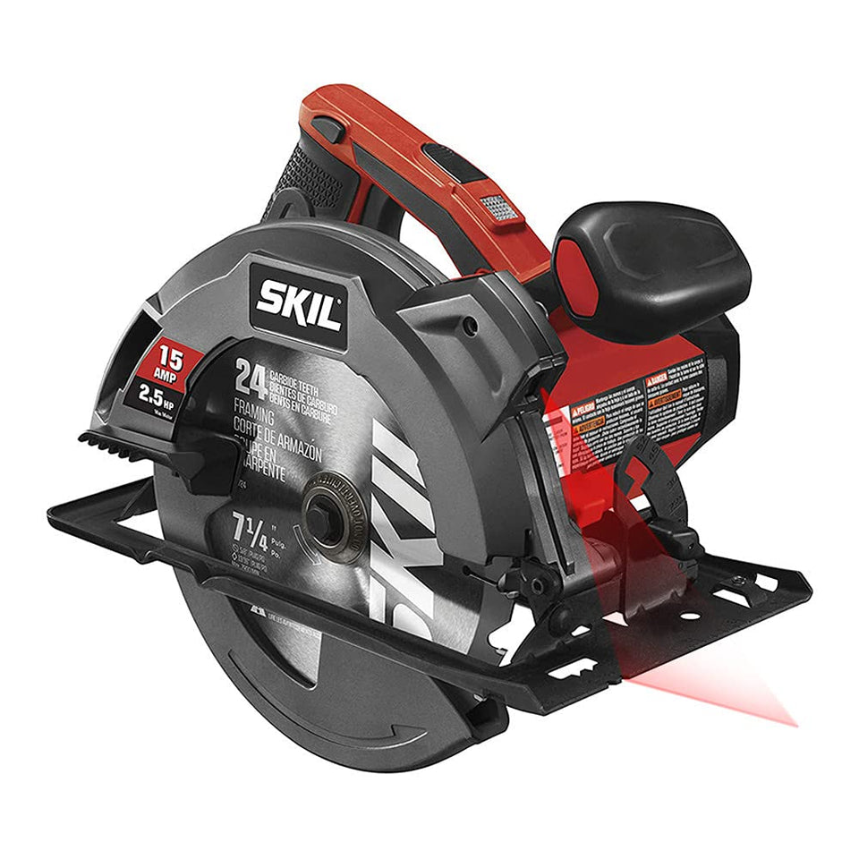 Skil 5280 with single-beam laser guide for precise cuts on lumber