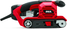 Skil 7510-01 belt sander side view highlighting edge-access for precise work.