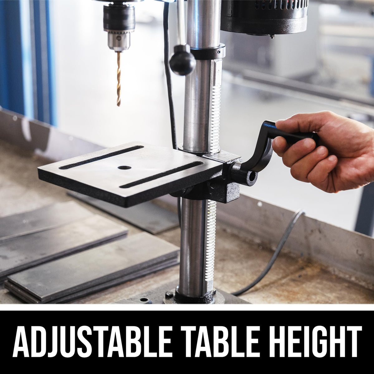 SKIL drill press adjustable table for easy setup
