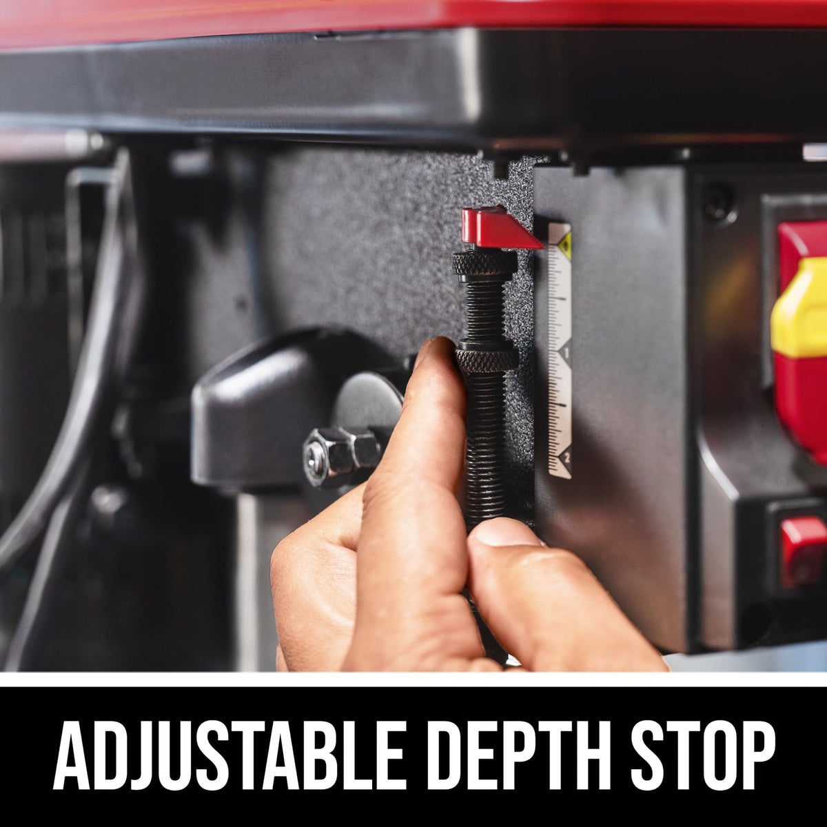 SKIL drill press depth stop ensures consistent drilling depth
