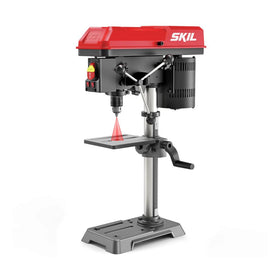 SKIL drill press front view showing compact benchtop design for precise drilling