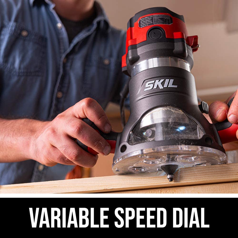 SKIL live-tool safety indicator and LED lights for visibility during routing