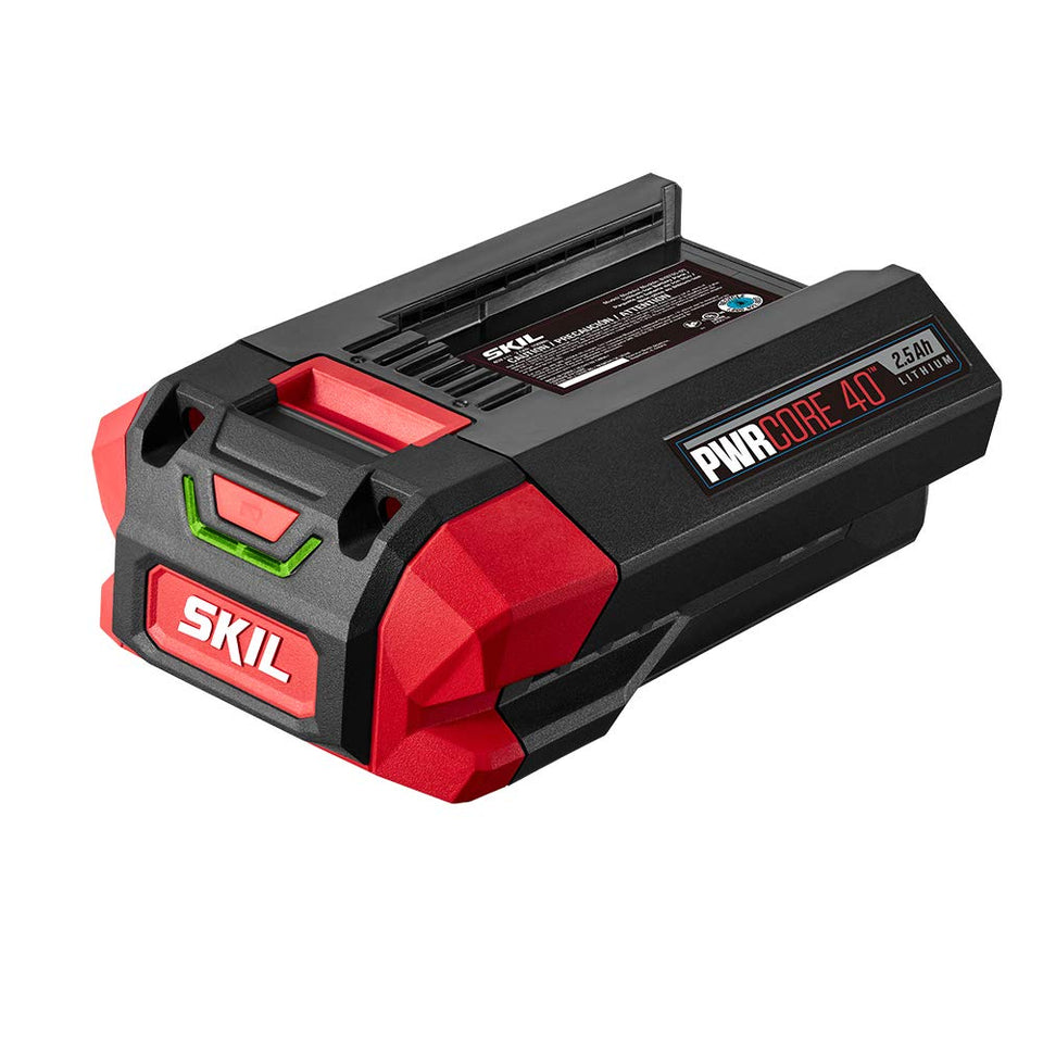 Skil PWR CORE 40 cooling material keeps the battery cooler during heavy use.