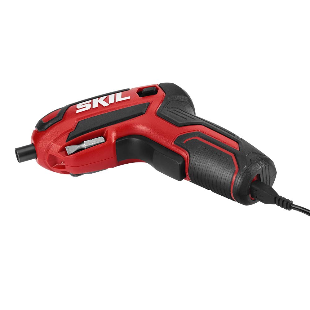 Skil 4V screwdriver battery icon indicating long-lasting charge for quick projects