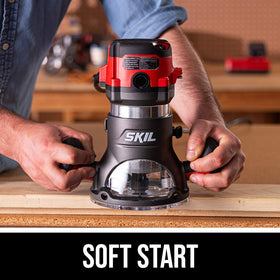 Skil RT1323-00 ergonomic handles reduce user fatigue.