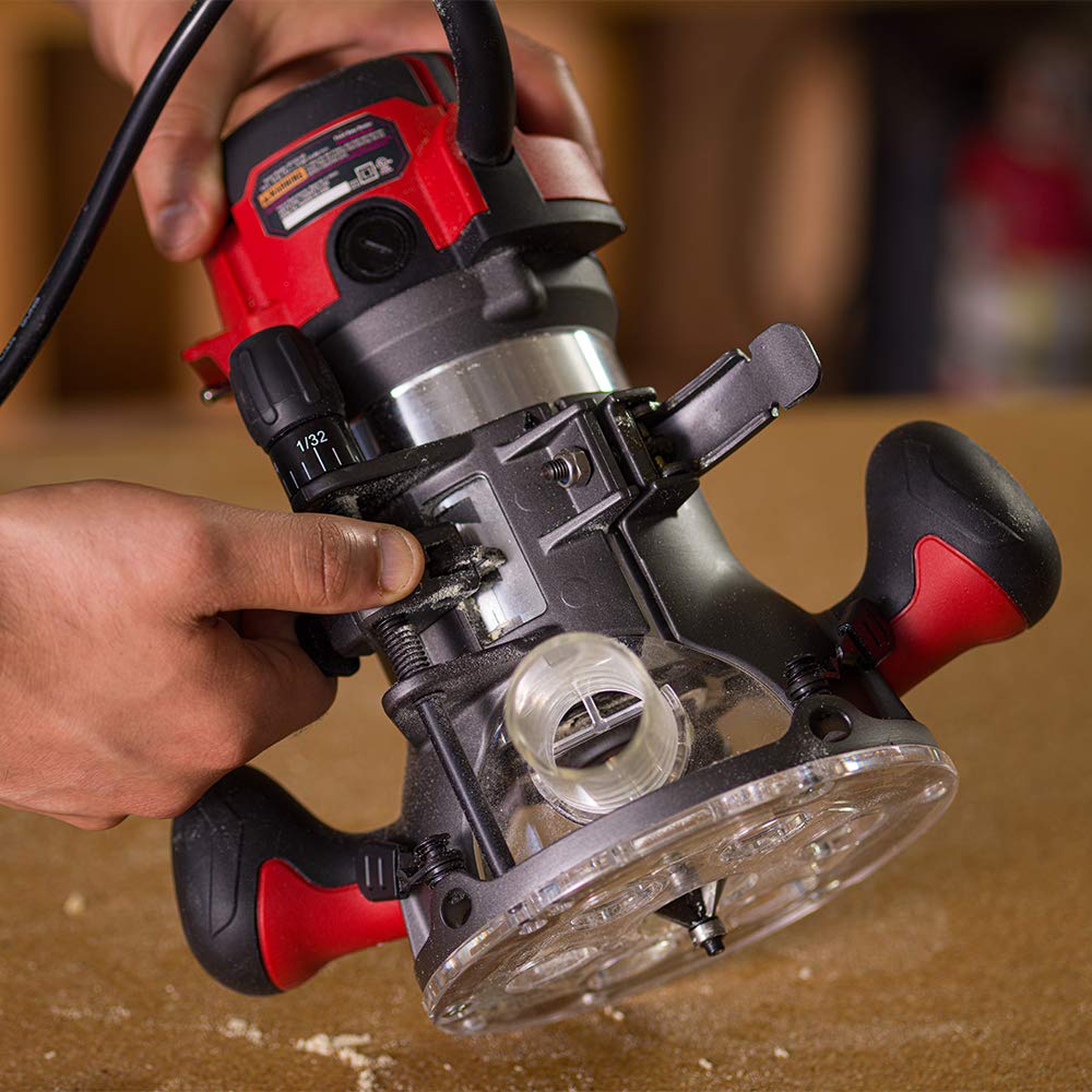 Skil RT1323-00 includes 1/2 and 1/4 inch collets for versatile bit compatibility.