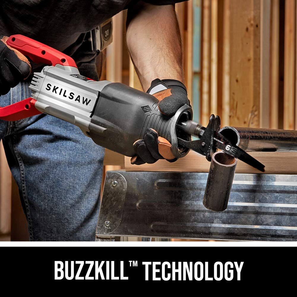 SKIL SPT44A-00 tool-less blade clamp for quick blade changes on site.