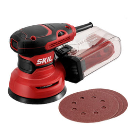 Skil SR211601 cyclonic dust box in use for cleaner sanding