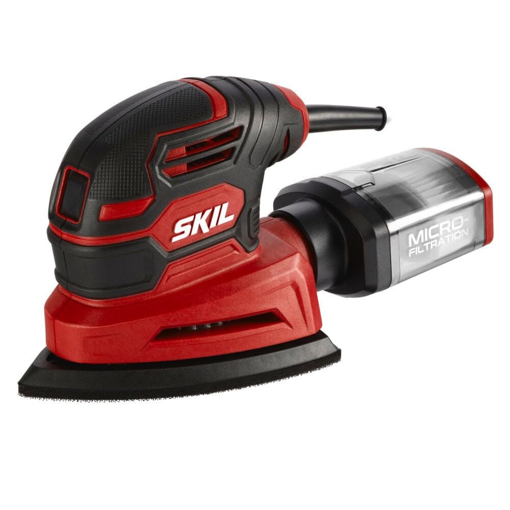 SKIL SR250801 detail sander delivers 12k OPM for fast smoothing.