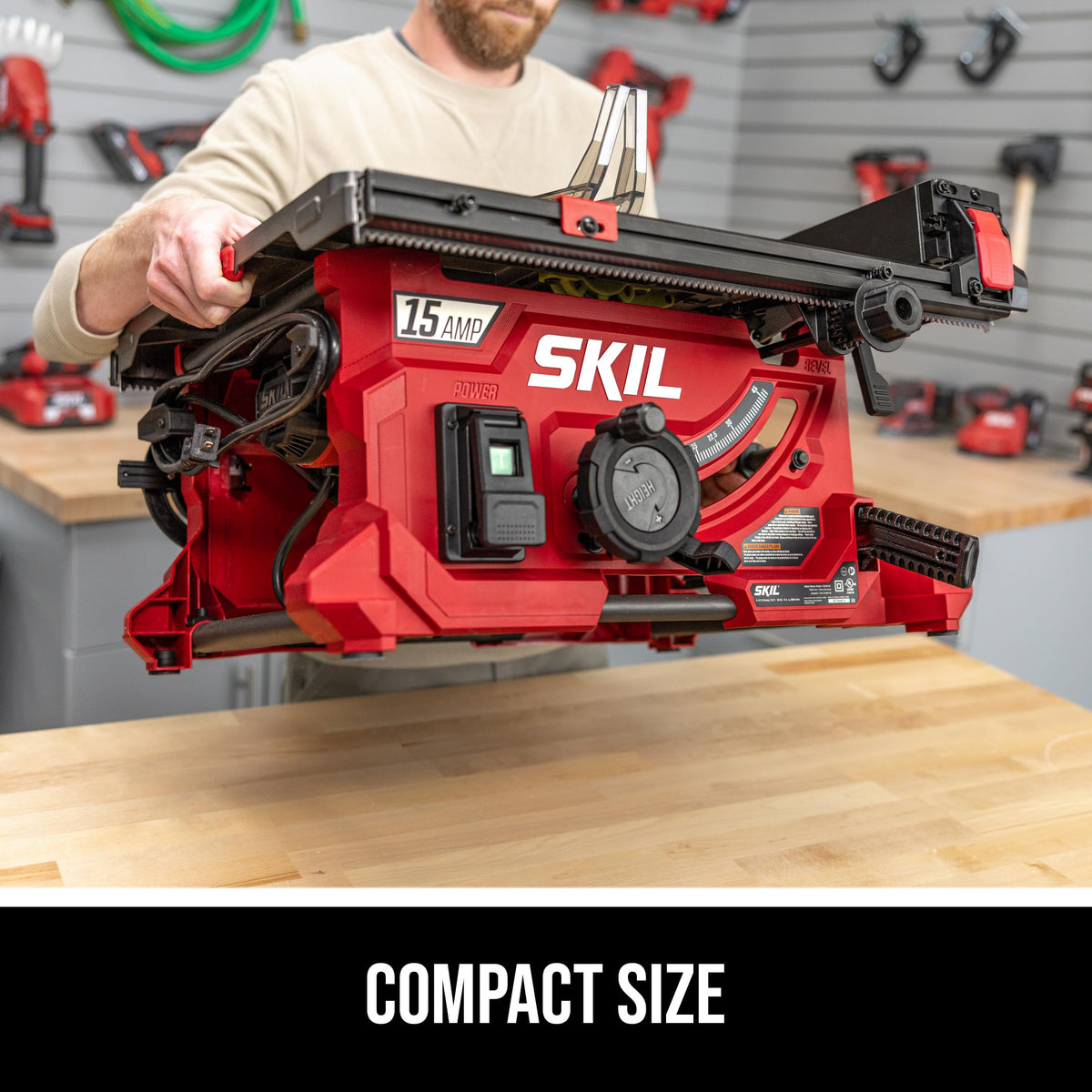 Depth of cut at 2-1/2 inches on SKIL table saw for versatile cuts