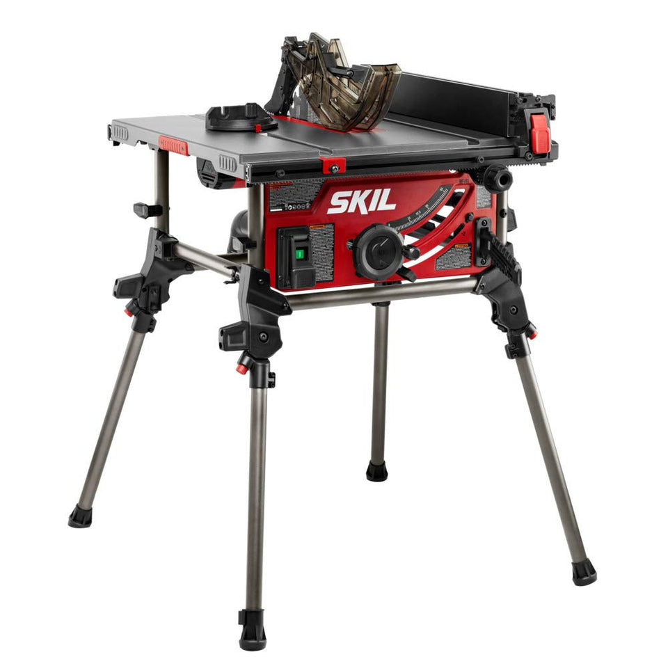 SKIL TS6307-00 folding stand enables quick setup on any jobsite