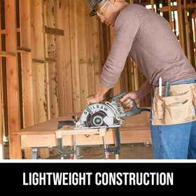 Skilsaw SPT77W-01 blade exposed enables precise, controlled cuts.
