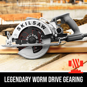 Skilsaw SPT77W-01 side profile showing lightweight design for fatigue reduction.