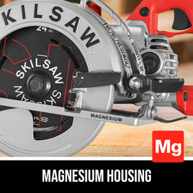 Bevel up to 53 degrees for a wider range of cuts with Skilsaw