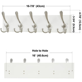 Visible pine wood grain detail on SKOLOO Creations coat rack for premium feel.
