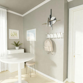Wall-mount hardware included with SKOLOO Creations coat rack for easy installation.