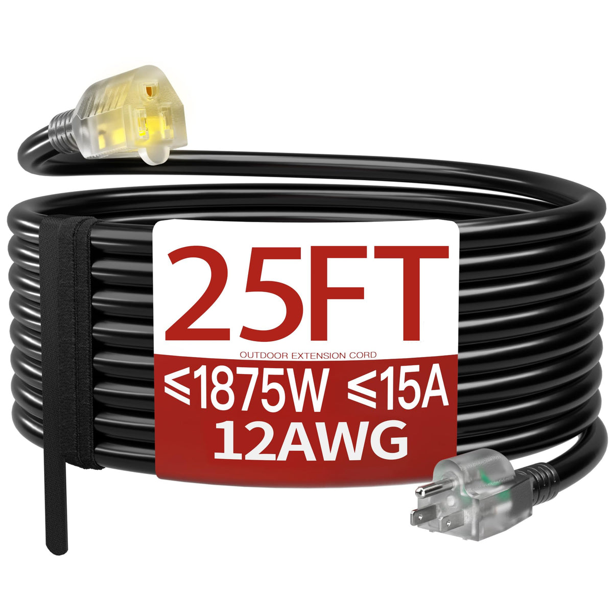 Skrizcable 25 ft outdoor extension cord ready for lawn and garden use with reliable power.