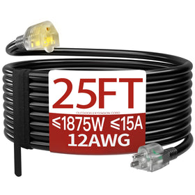 Skrizcable 25 ft outdoor extension cord ready for lawn and garden use with reliable power.